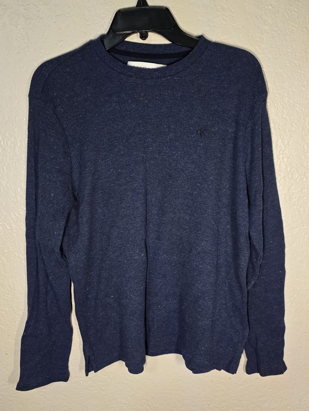 Calvin Klein Jeans Navy Long-Sleeve Crewneck Shirt Medium
